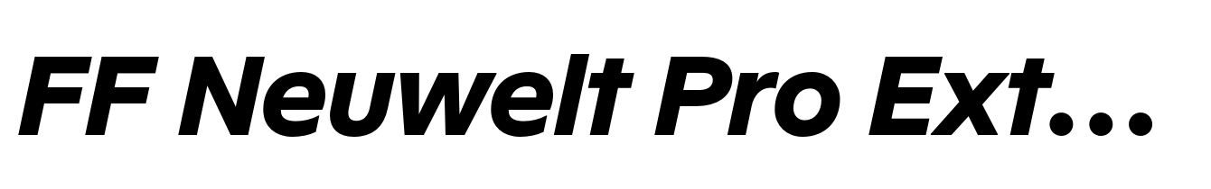 FF Neuwelt Pro ExtraBold Italic